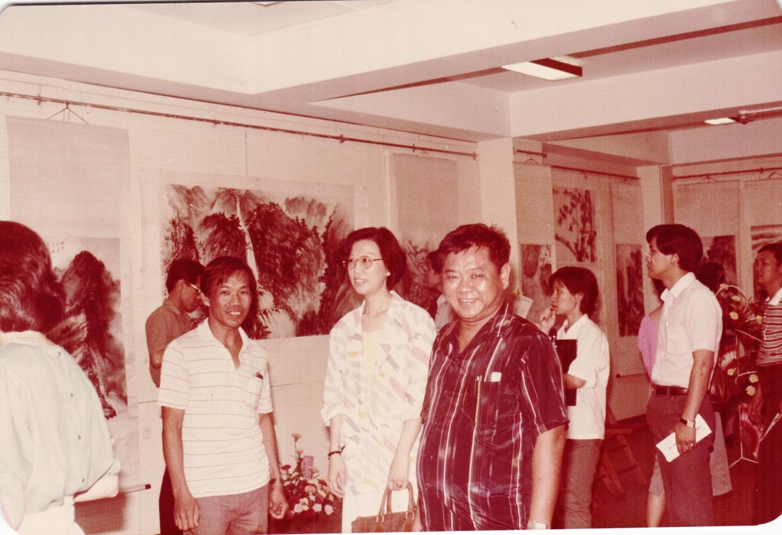 With classmates at Second Budding Artists Exhibition Jan 3 1988.