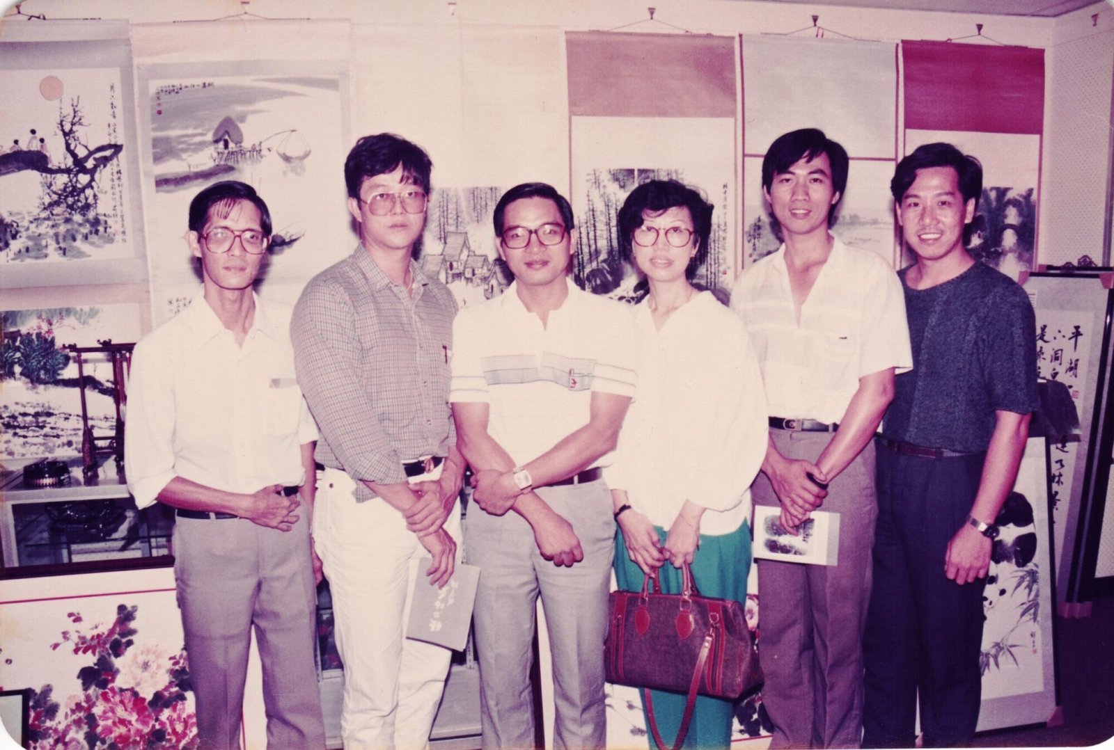 Wong Soo Yen with fellow student exhibitors